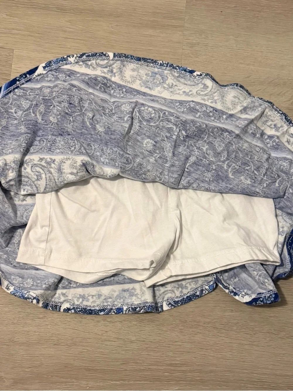 The Children's Place Blue & White Paisley Skater Skirt